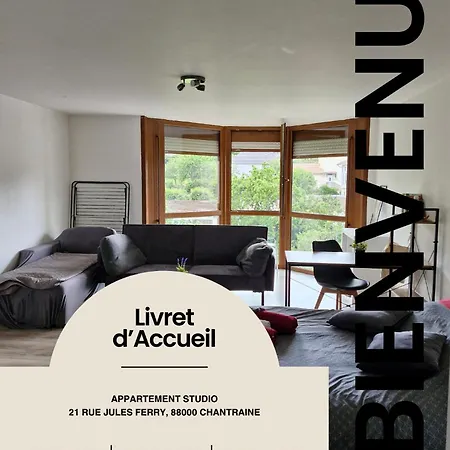 Joli Studio Une Piece 15Min A Pied Centre Depinal 4 Personnes Grace Au Canape Lit, Parking Prive Gratuit Et Parking Exterieur Gratuit Machine A Laver Tv Wifi Machine A Cafe Linge De Lit Et Serviettes Fournis Chantraine Exterior foto